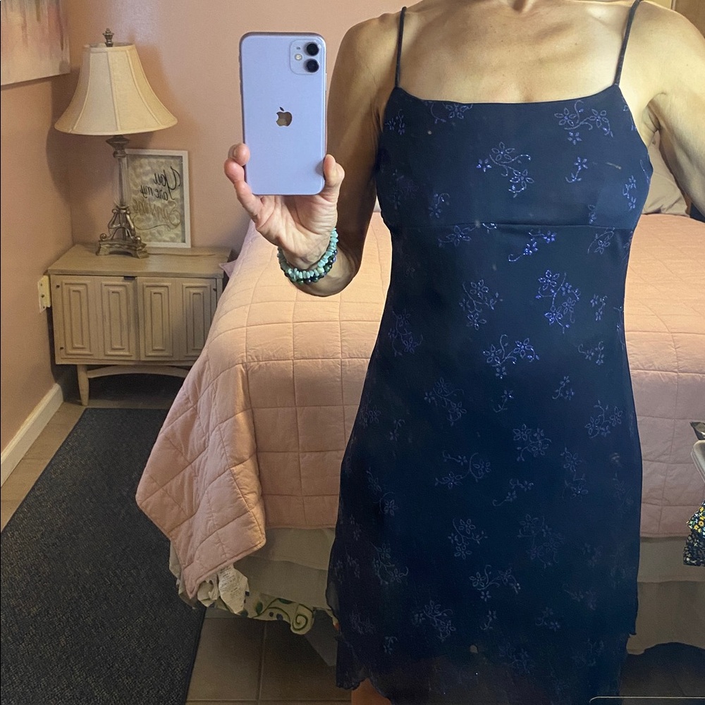 Elegant Blue Sequin Dress by candy rocket
